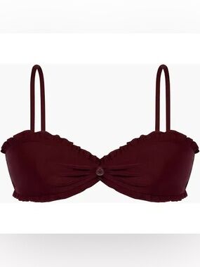 Oddli Maroon Bralette Bikini Top